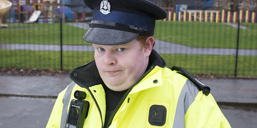 Scot Squad. Officer/Acting Sgt. Ken Beattie (James Allenby-Kirk). Credit: The Comedy Unit