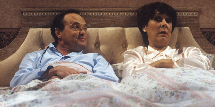 Second Thoughts. Image shows from L to R: Bill (James Bolam), Faith (Lynda Bellingham)