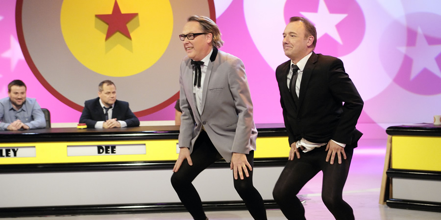 Shooting Stars. Image shows from L to R: Vic Reeves, Bob Mortimer