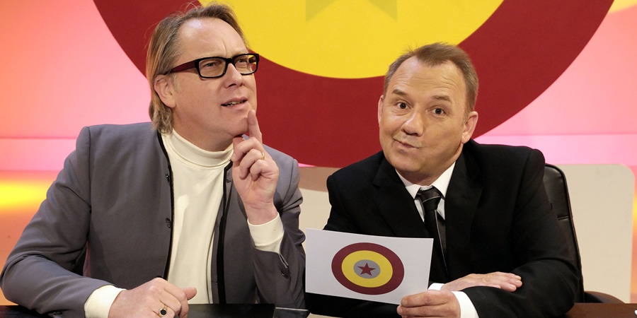 Shooting Stars. Image shows from L to R: Vic Reeves, Bob Mortimer