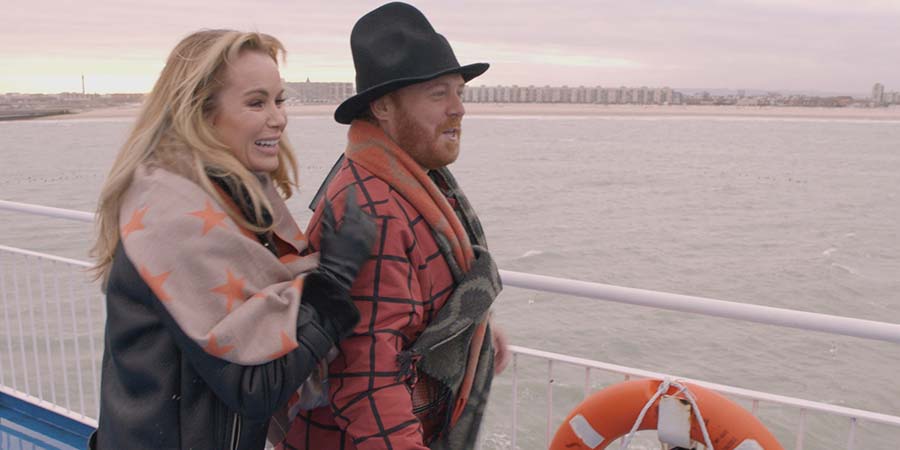 Shopping With Keith Lemon. Image shows from L to R: Amanda Holden, Leigh Francis. Copyright: Talkback