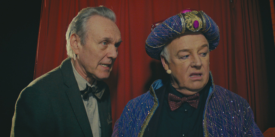 Sideshow. Image shows from L to R: Gerald (Anthony Head), Stuart Pendrick (Les Dennis)