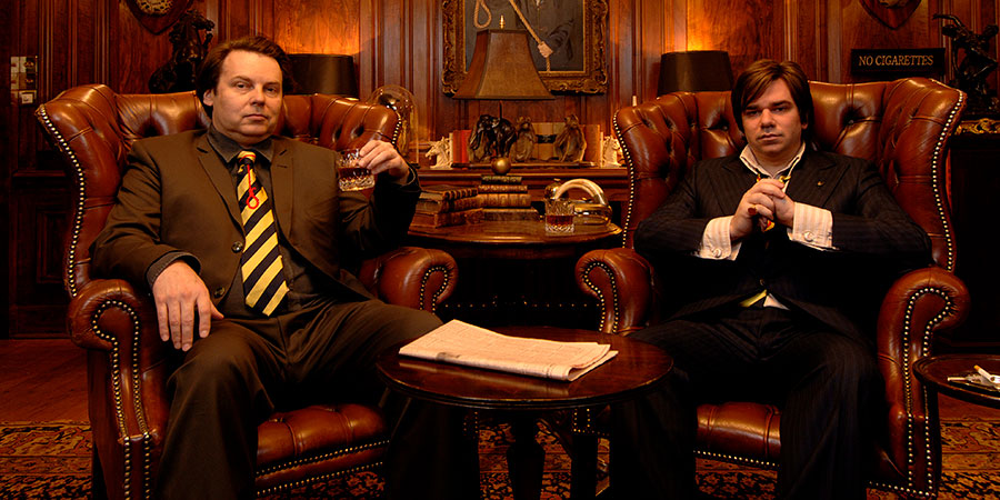 Snuff Box. Image shows from L to R: Rich Fulcher, Matt Berry. Copyright: BBC