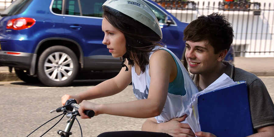 Soundtrack To Sixteen. Image shows left to right: Maisy Tennison (Scarlett Marshall), Ben Maxwell (James Calloway)