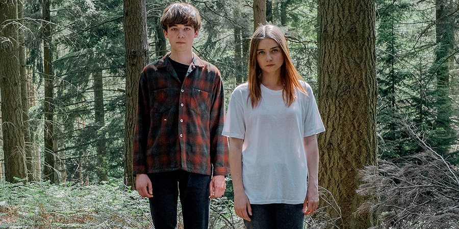 The End Of The F***ing World. Image shows from L to R: James (Alex Lawther), Alyssa (Jessica Barden). Copyright: Clerkenwell Films