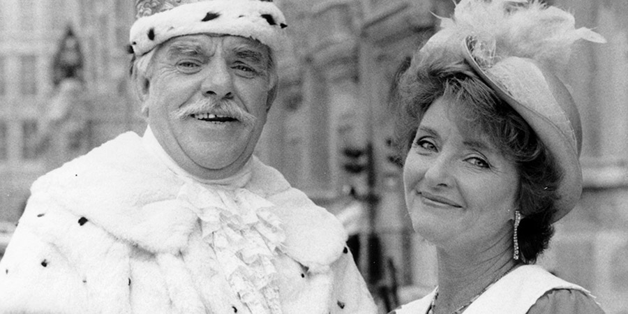 The New Statesman. Image shows from L to R: George Vance (Windsor Davies), Enid Vance (Anna Dawson). Copyright: BBC