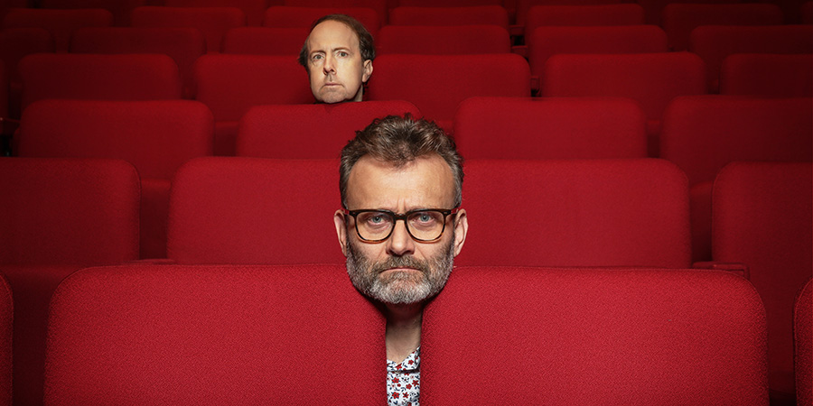 The Now Show. Image shows left to right: Steve Punt, Hugh Dennis. Credit: Matt Stronge