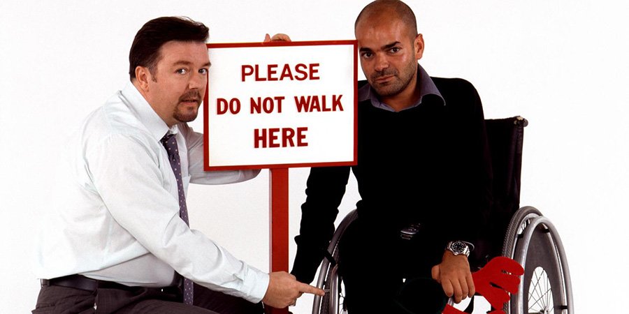 The Office. Image shows left to right: Ricky Gervais, Ash Atalla