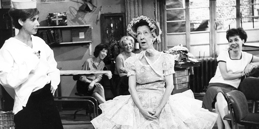 The Rag Trade. Image shows left to right: Paddy Fleming (Miriam Karlin), Lily Swann (Esma Cannon). Credit: BBC