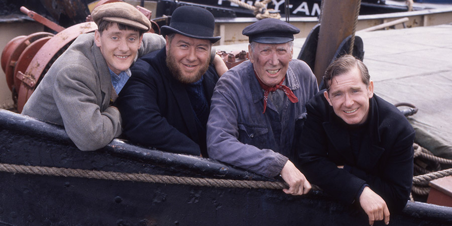 The Tales Of Para Handy. Image shows from L to R: Sunny Jim (Andrew Fairlie), Para Handy (Gregor Fisher), Macphail (Rikki Fulton), Dougie (Sean Scanlan). Copyright: BBC