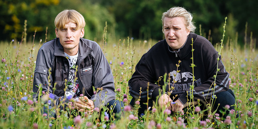 This Country. Image shows from L to R: Lee 'Kurtan' Mucklowe (Charlie Cooper), Kerry Mucklowe (Daisy May Cooper)