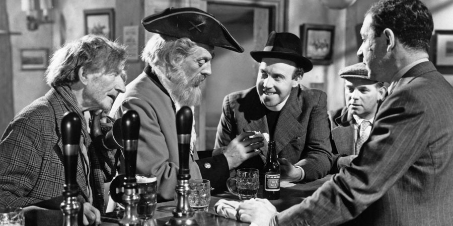 Time Gentlemen Please!. Image shows from L to R: Man with Ear Trumpet (Jack May), Daniel Dance (Eddie Byrne), Rev. Soater (Patrick McAlinney), Potman (Toke Townley), Eric Hace (Sid James)