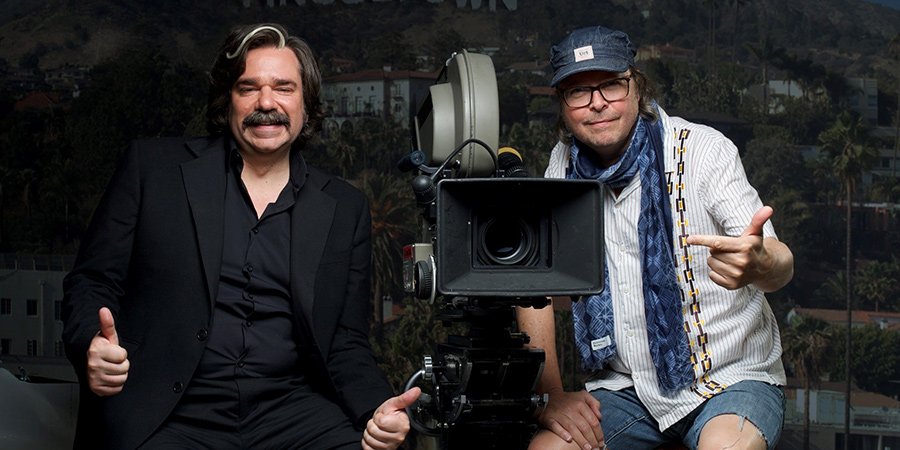 Director Michael Cumming on the set of Toast Of Tinseltown with Matt Berry. Copyright: Ben Meadows