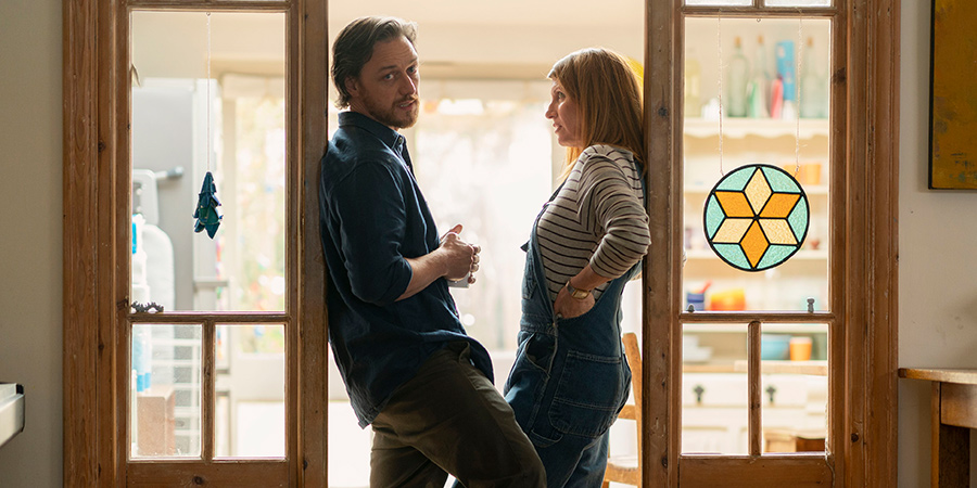 Together. Image shows from L to R: He (James McAvoy), She (Sharon Horgan)