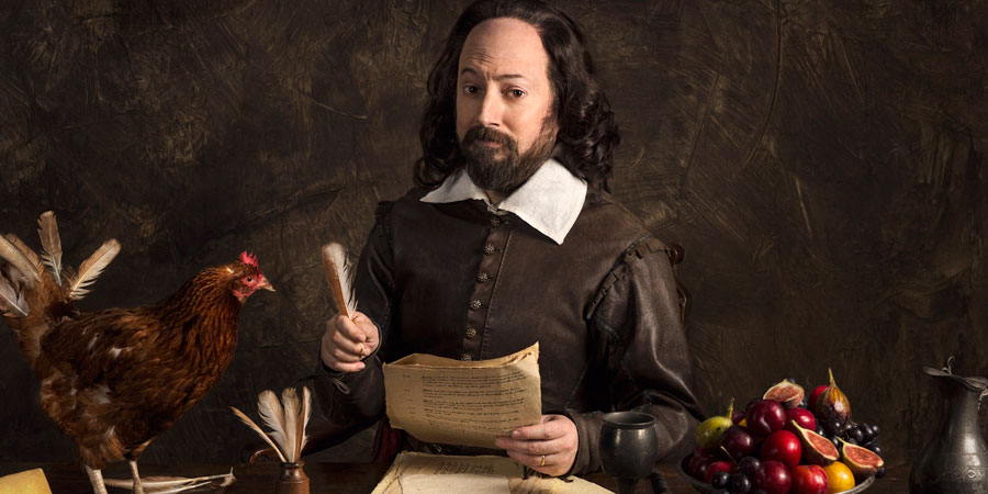 Upstart Crow. Will Shakespeare (David Mitchell). Copyright: BBC