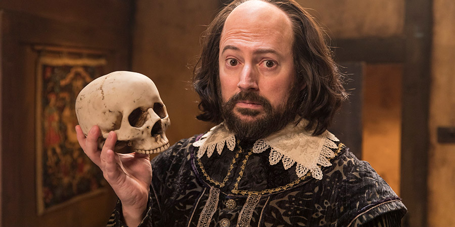 Upstart Crow. Will Shakespeare (David Mitchell). Copyright: BBC