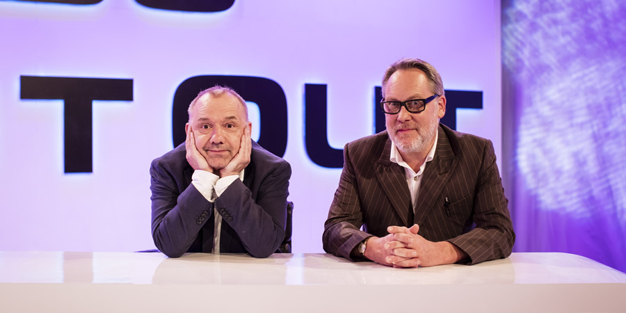 Vic & Bob's Big Night Out. Image shows from L to R: Bob Mortimer, Vic Reeves. Copyright: BBC