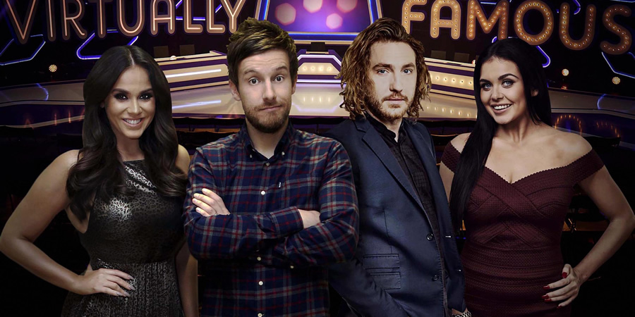 Virtually Famous. Image shows from L to R: Vicky Pattison, Chris Ramsey, Seann Walsh, Scarlett Moffatt