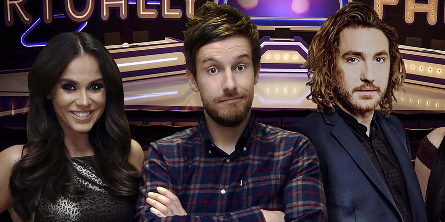 Virtually Famous. Image shows from L to R: Vicky Pattison, Chris Ramsey, Seann Walsh