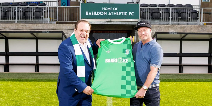 Welcome To Basildon. Image shows left to right: Shaun Williamson, Dean Gaffney