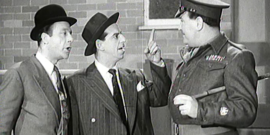 What A Carry On!. Image shows left to right: Jimmy Jarvis (Jimmy Jewel), Ben Watts (Ben Warriss), Sergeant Kirk (Josef Locke)