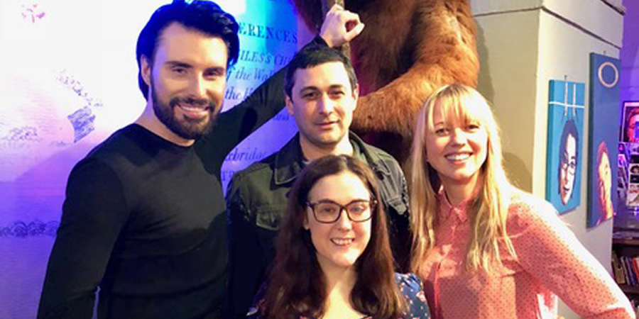 What If...?. Image shows from L to R: Rylan Clark-Neal, Adam Rutherford, Gráinne Maguire, Sara Cox