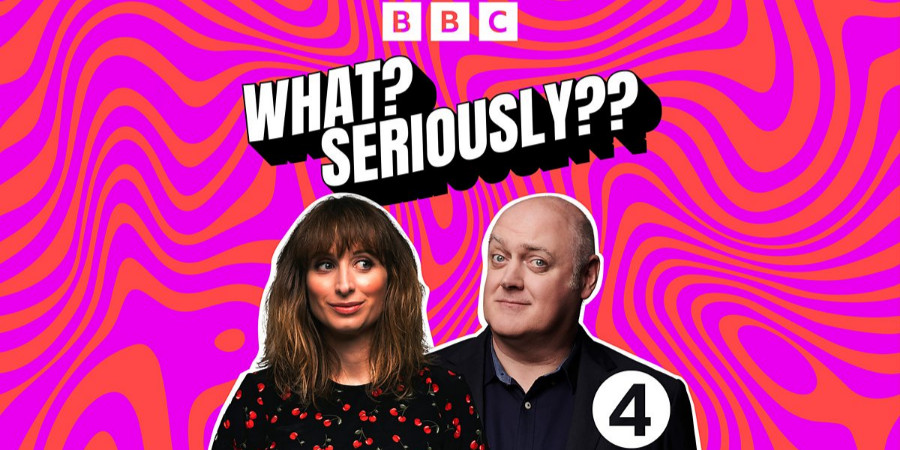 What? Seriously??. Image shows left to right: Isy Suttie, Dara O Briain. Credit: BBC, Unusual Productions