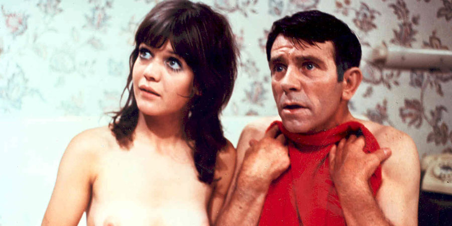 What's Good For The Goose. Image shows from L to R: Nikki (Sally Geeson), Timothy Bartlett (Norman Wisdom)