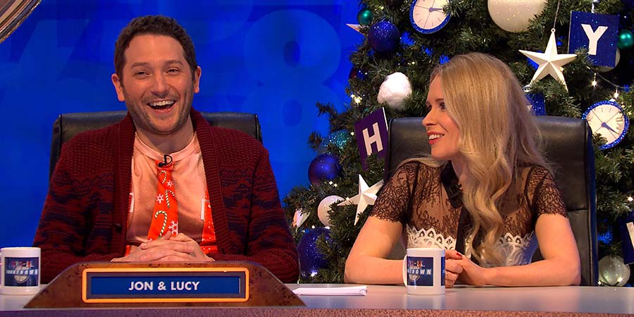 8 Out Of 10 Cats Does Countdown. Image shows from L to R: Jon Richardson, Lucy Beaumont. Copyright: Endemol UK