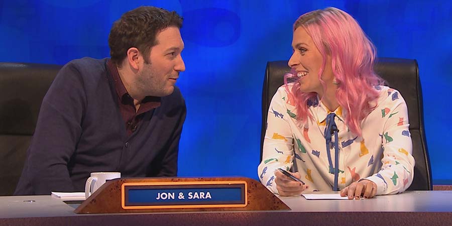 8 Out Of 10 Cats Does Countdown. Image shows from L to R: Jon Richardson, Sara Pascoe