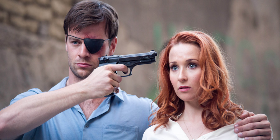 Action Team. Image shows from L to R: Bogohardt (Wolfgang Cerny), Samantha (Amy Beth Hayes)