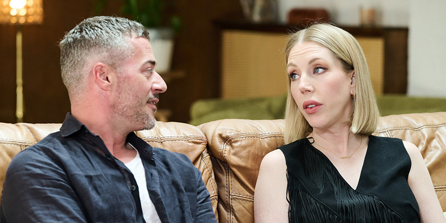 At Home With Katherine Ryan. Image shows left to right: Bobby Kootstra, Katherine Ryan At Home With Katherine Ryan. Image shows left to right: Bobby Kootstra, Katherine Ryan