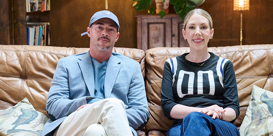 At Home With Katherine Ryan. Image shows left to right: Bobby Kootstra, Katherine Ryan