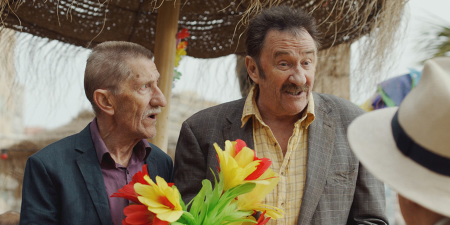 Benidorm. Image shows from L to R: & Co (Barry Elliott), Crostini (Paul Elliott). Copyright: Tiger Aspect Productions