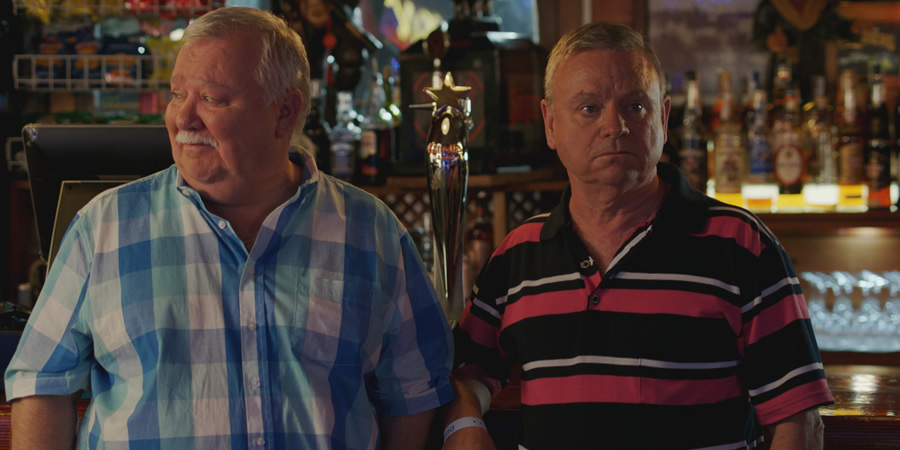 Benidorm. Image shows from L to R: Dennis (Gareth Hale), Nigel (Norman Pace). Copyright: Tiger Aspect Productions