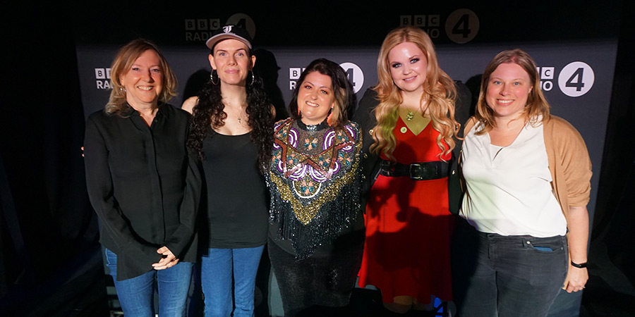 Best Medicine. Image shows left to right: Sarah Kerruish, Jordan Gray, Kiri Pritchard-McLean, Lindsey Fitzharris, Samantha Terry