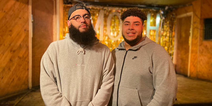 Big Zuu's Big Eats. Image shows from L to R: Jamali Maddix, Big Zuu. Copyright: Boomerang