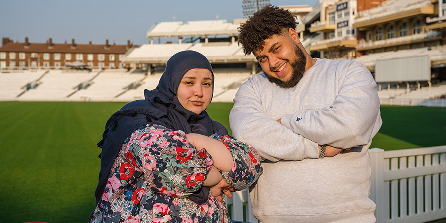 Big Zuu's Big Eats. Image shows from L to R: Fatiha El-Ghorri, Big Zuu