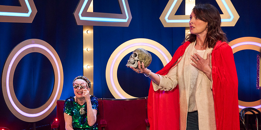 Blankety Blank. Image shows left to right: Su Pollard, Emma Barton Blankety Blank. Image shows left to right: Su Pollard, Emma Barton