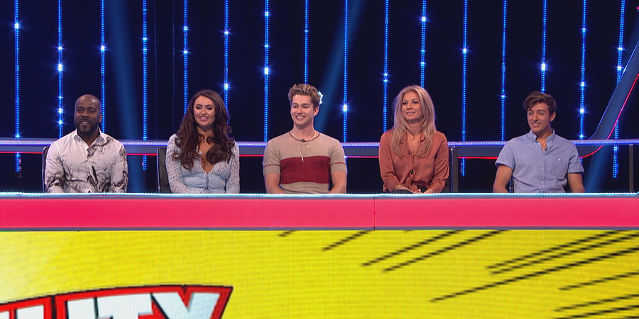 CelebAbility. Image shows from L to R: Melvin Odoom, Charlotte Dawson, AJ Pritchard, CiCi Coleman, Deano Baily. Copyright: Potato