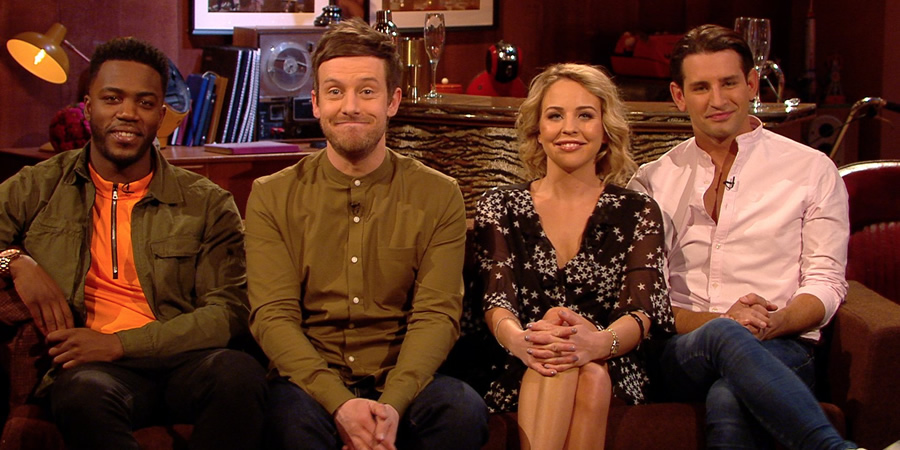 The Chris Ramsey Show. Image shows from L to R: Mo Gilligan, Chris Ramsey, Lydia Rose Bright, Ollie Locke. Copyright: Avalon Television