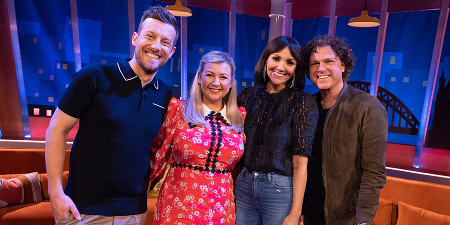 The Chris & Rosie Ramsey Show. Image shows from L to R: Chris Ramsey, Rosie Ramsey, Martine McCutcheon, Jack McManus