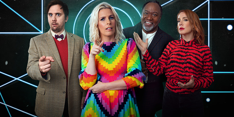 Comedians Giving Lectures. Image shows from L to R: Mat Ewins, Sara Pascoe, Reginald D Hunter, Sara Barron