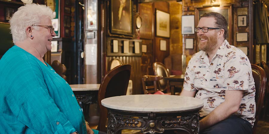 Frankie Boyle's Tour Of Scotland. Image shows from L to R: Val McDermid, Frankie Boyle