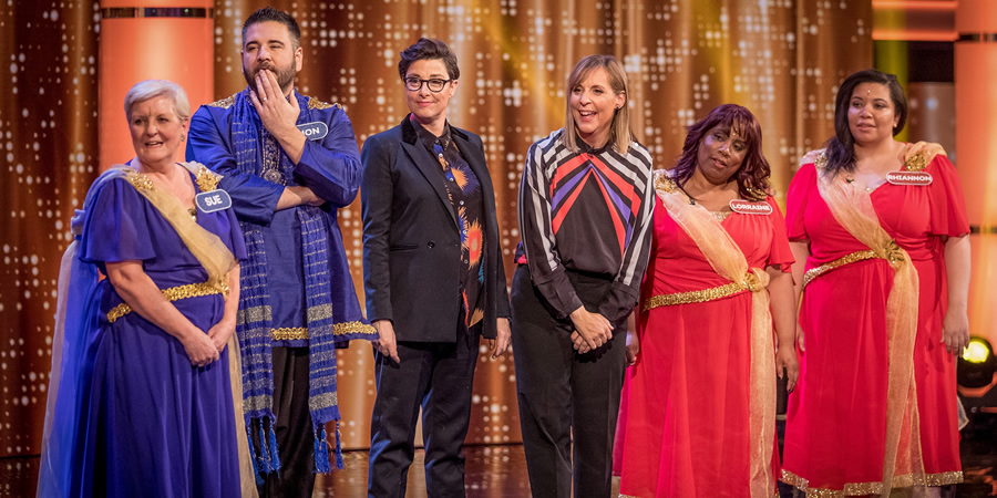 The Generation Game. Image shows from L to R: Sue Perkins, Mel Giedroyc. Copyright: BBC