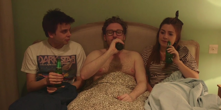 The Girl Whisperer. Image shows from L to R: Joz (Joz Norris), Funny Pete (John Kearns), Emma (Harriet Kemsley)