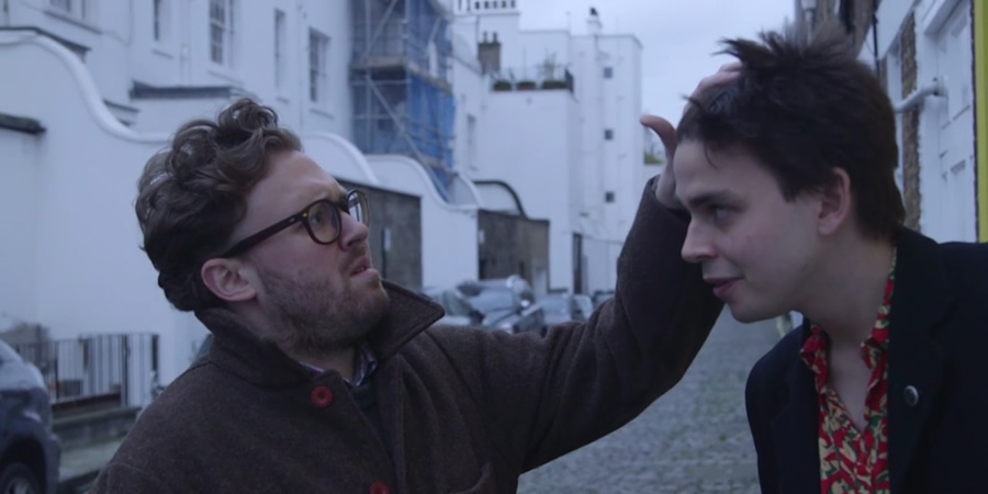 The Girl Whisperer. Image shows from L to R: Funny Pete (John Kearns), Joz (Joz Norris)