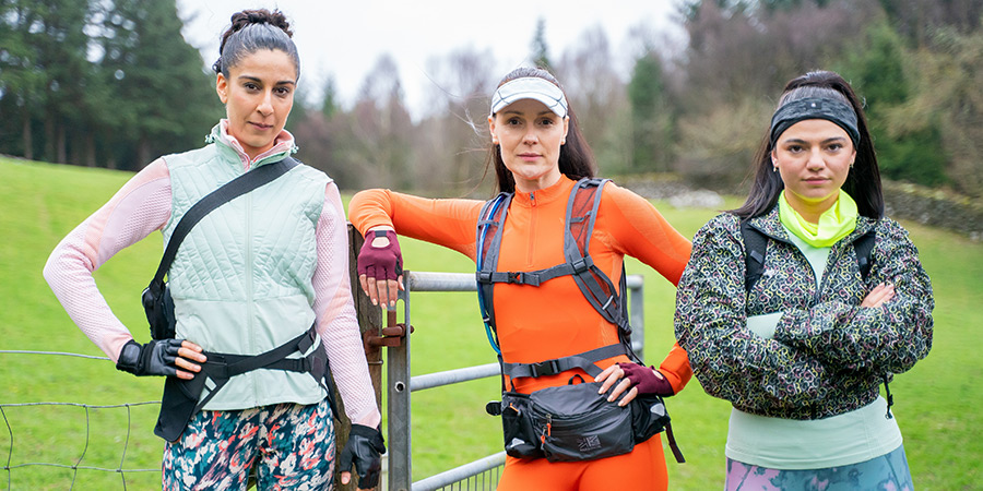 Henpocalypse!. Image shows left to right: Nesbitt (Mariam Haque), Leonie (Catherine Ayers), Kelly (Roya Amini)