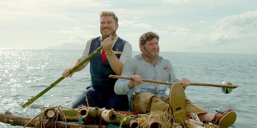 High & Dry. Image shows from L to R: Brett (Marc Wootton), Douglas (Harry Peacock)