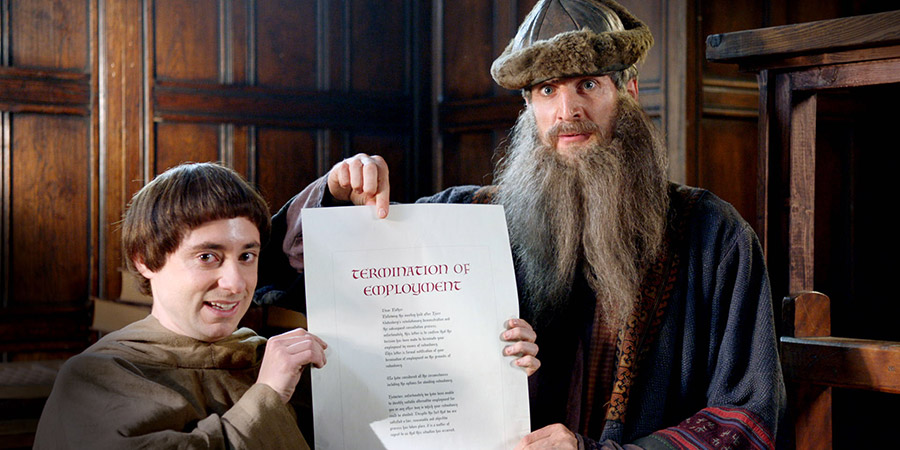 Horrible Histories. Image shows from L to R: Ryan Sampson, Tom Stourton. Copyright: Lion Television